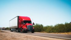 Semi truck on the highway