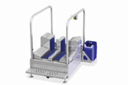 Meritech MBW bi-directional boot scrubbing machines