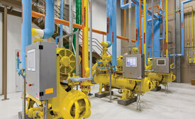 Ammonia refrigeration machinery room