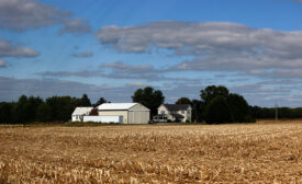 rural farm recently harvested