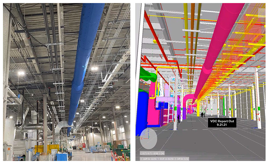 Side-by-side BIM model