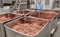 Beyond Meat burger production 