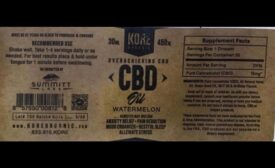 Recalled watermelon CBD oil label